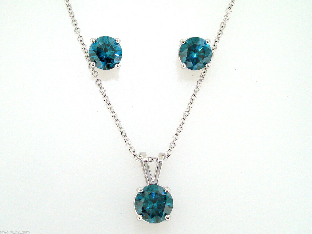 Silver stud earrings and necklace set cheap