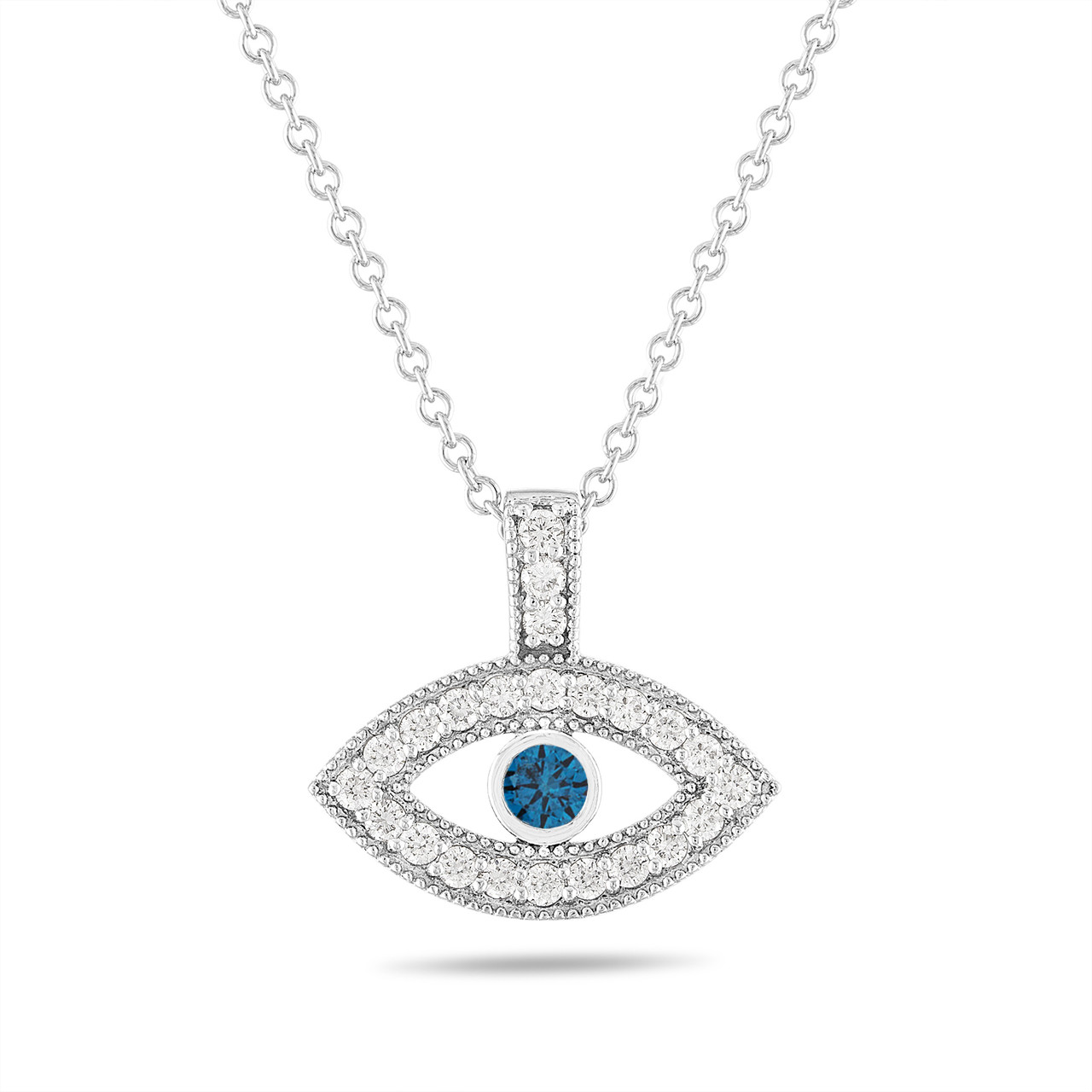 evil eye diamond pendant