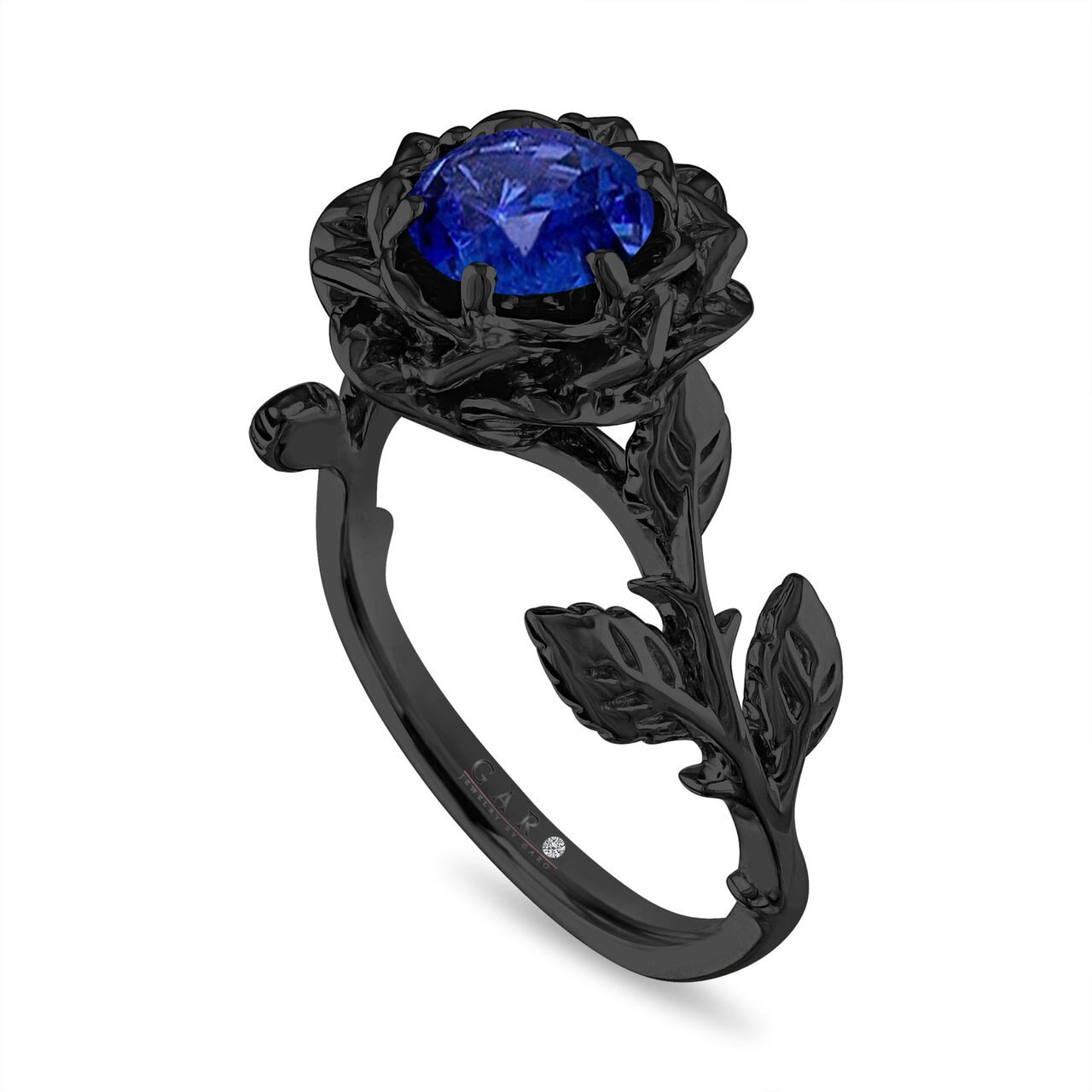 black sapphire rings for women