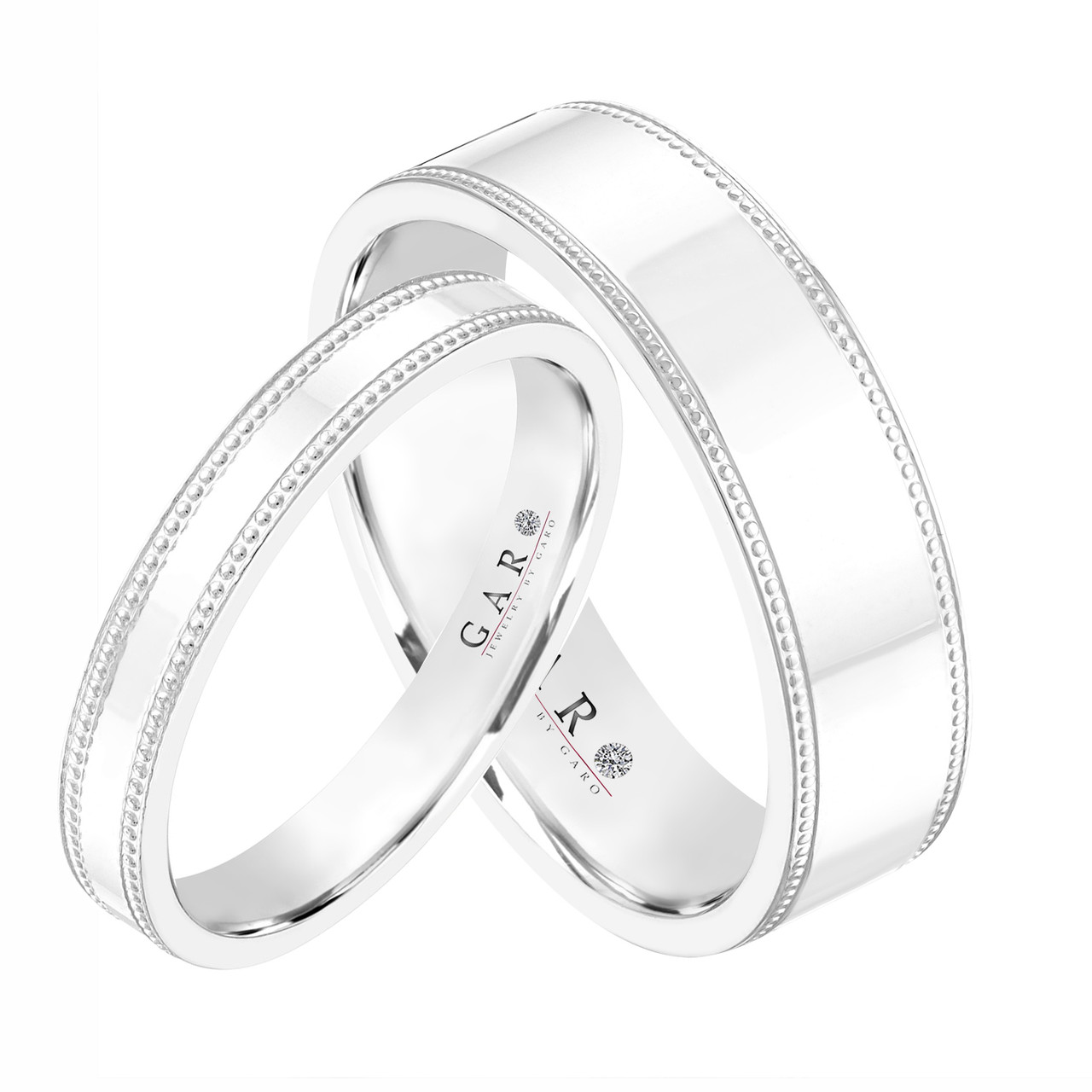 Diamond Double Wedding Band Set 1/4 ct tw 14K White Gold | Jared