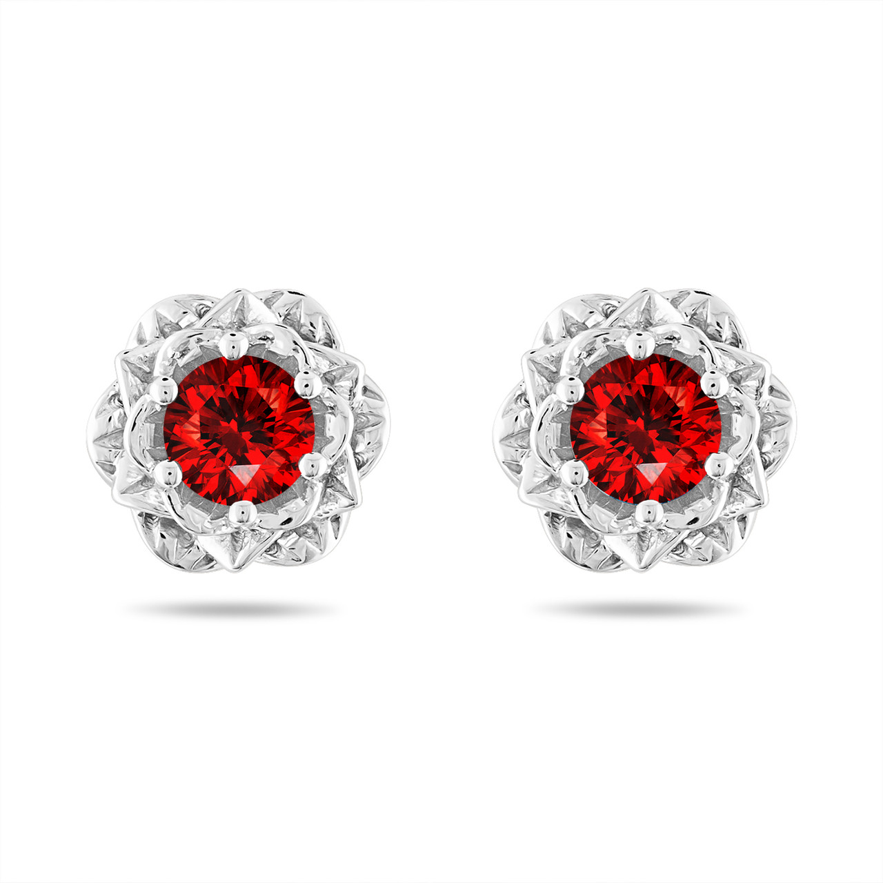 red diamond stud earrings