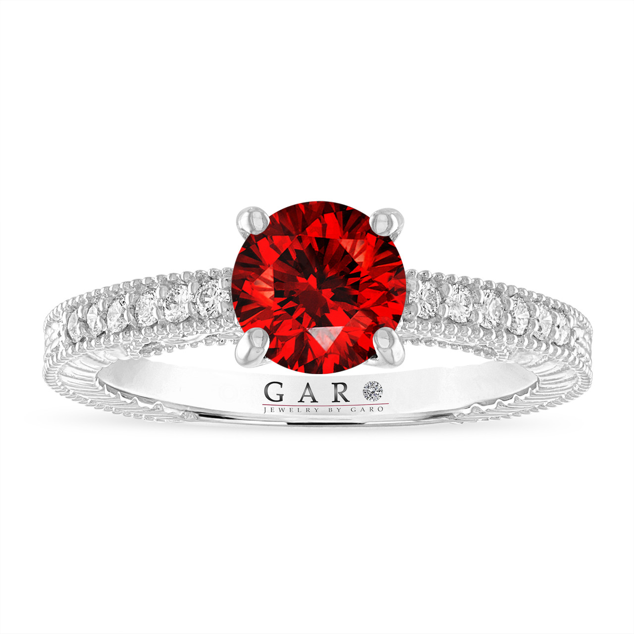 Hexagon-Shaped Red Diamond Engagement Ring – www.igorman.com