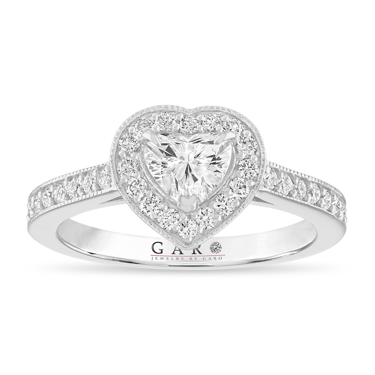 Heart Shaped Flawless Diamond Engagement Ring GIA Certified