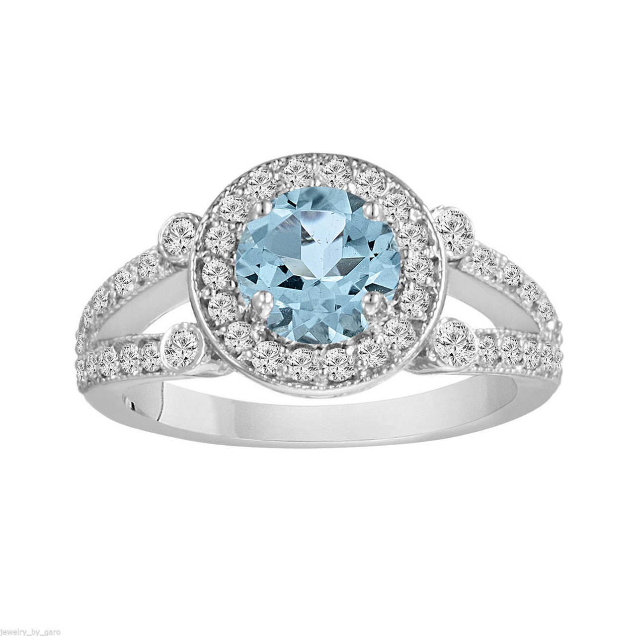 Baguette Cut Aquamarine and Diamond Ring – local eclectic