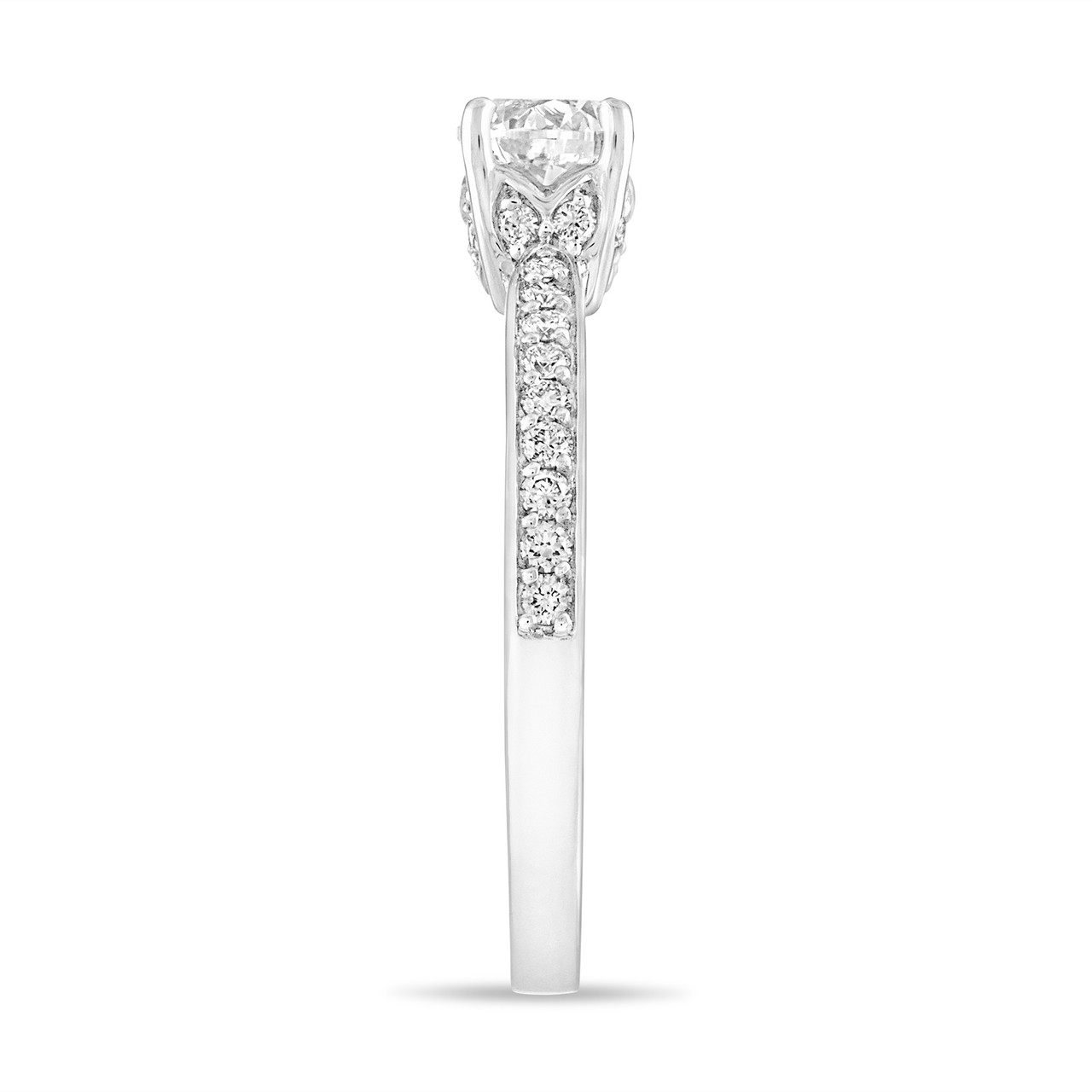Platinum Diamond Engagement Ring GIA Certified 0.74 Carat Unique Handmade