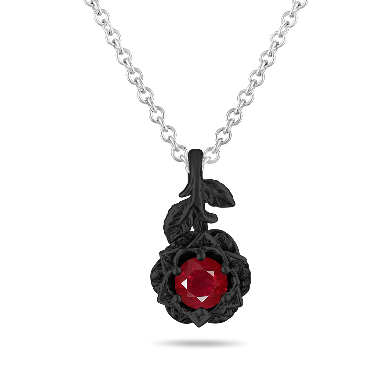 Yin Yang Necklace Black And Red Circle Pendant Stainless Steel or 18k Gold  18-22