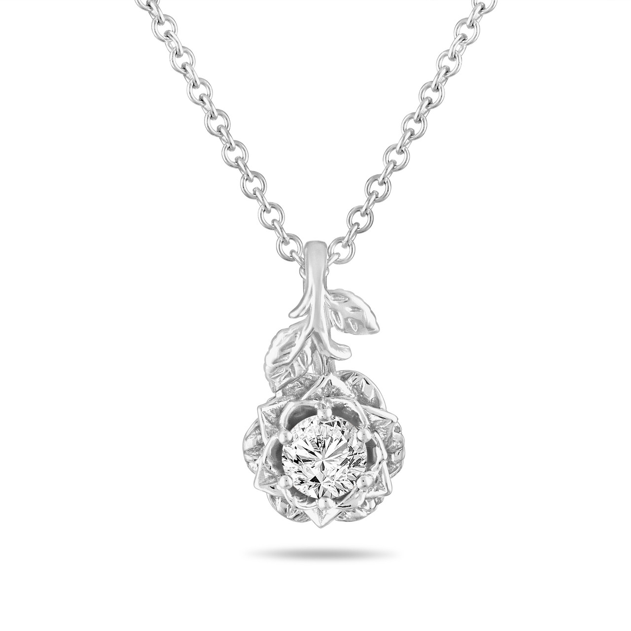 Platinum Carat D Flawless Diamond Floral Pendant Necklace