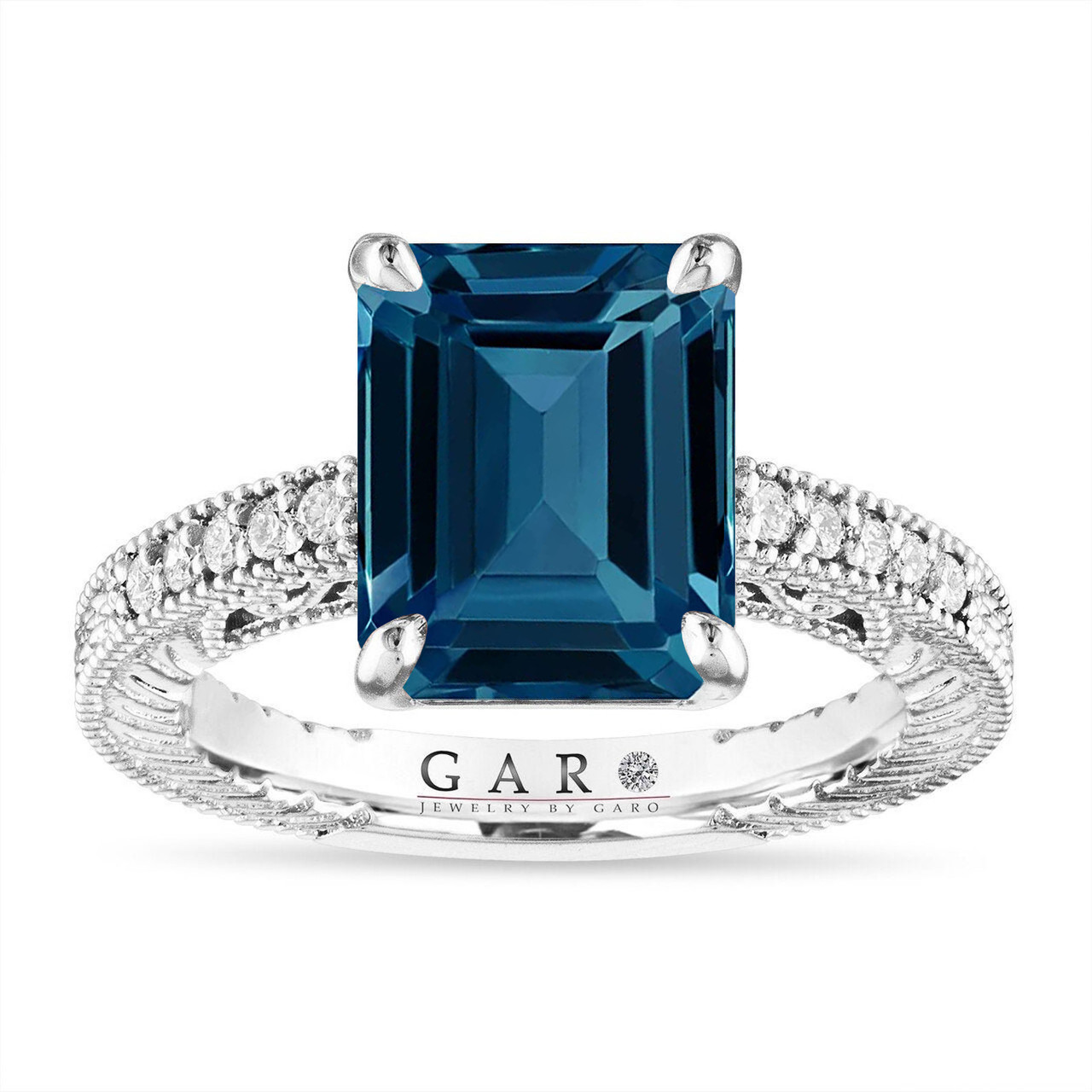 14k White Gold London Blue Topaz Ring 002-200-09825 Dunkirk | Dickinson  Jewelers | Dunkirk, MD