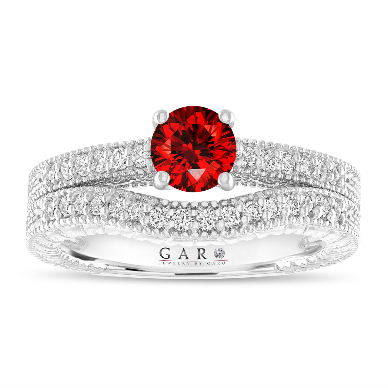 Red American Diamond White CZ Stone Adjustable Ring in Pune at best price  by Shri Krishna Jewellers - Justdial