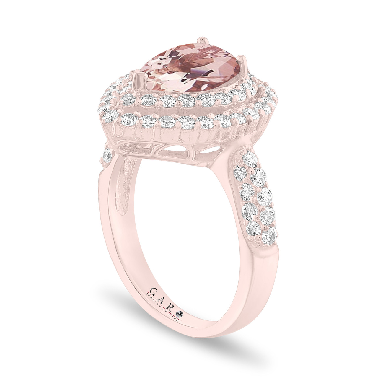 Le Vian 5 Carat Morganite Chocolate Diamond Rose Gold Ring For Sale at