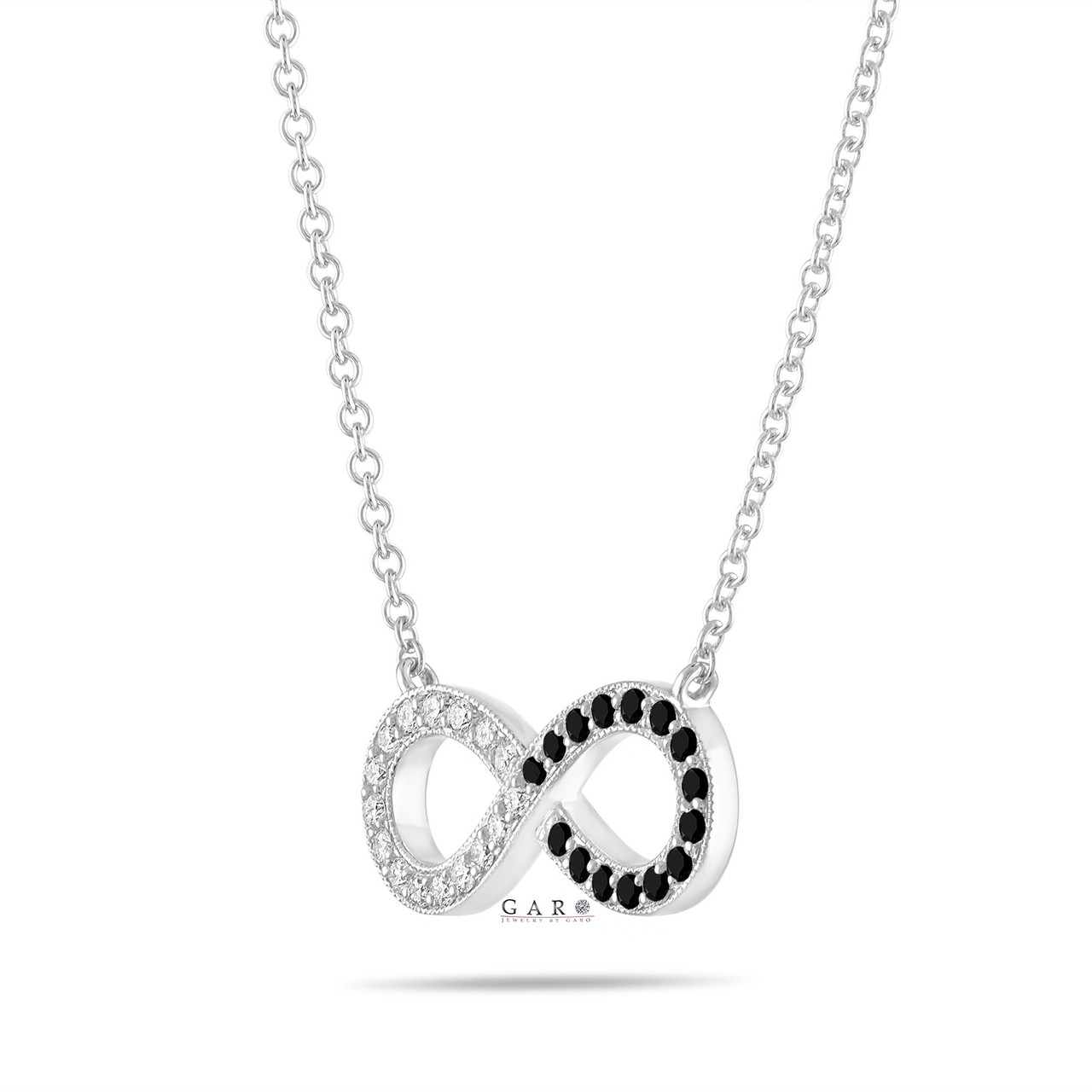 14k Gold Infinity White Gold Diamond Necklaces Diamond Infinity