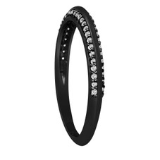 Vintage Style 14K Black Gold Knife Edge Diamond Wedding Band 0.27 Carat Micro Pave Set Handmade Petite Ring Vintage Style 14K Black Gold Knife Edge Diamond Wedding Band 0.27 Carat Micro Pave Set Handmade Petite Ring
