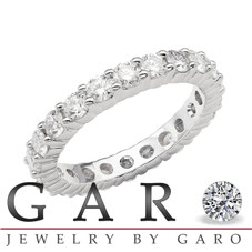 Eternity Diamond Band Wedding & Anniversary Eternity Band 14K White Gold 1.25 Carat Stackable handmade