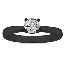 Vintage Diamond Solitaire Engagement Ring, 0.50 Carat Wedding Ring 14K Black Gold Certified Handmade
Vintage Diamond Solitaire Engagement Ring, 0.50 Carat Wedding Ring 14K Black Gold Certified Handmade