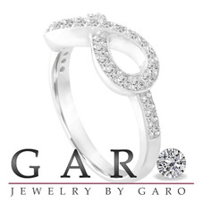 Infinity Diamond Wedding Band, Infinity Ring, Pave Anniversary Ring, 0.50 Carat 14k White Gold Handmade
