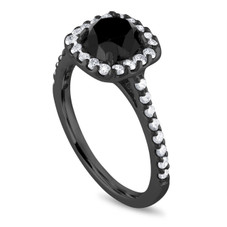 Black Diamond Engagement Ring, 14K Black Gold Engagement Ring, Vintage Engagement Ring, 1.75 Carat Unique Halo Pave Certified Handmade
Black Diamond Engagement Ring, 14K Black Gold Engagement Ring, Vintage Engagement Ring, 1.75 Carat Unique Halo Pave Certified Handmade