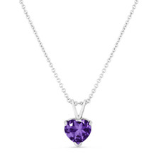 Heart Shape Black Diamond Solitaire Pendant Necklace 1.70 Carat 14K ...