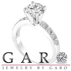 Lab Grown Diamond Engagement Ring 2.34 Carat IGI Certified 14K White Gold Or Rose Gold Unique Handmade 