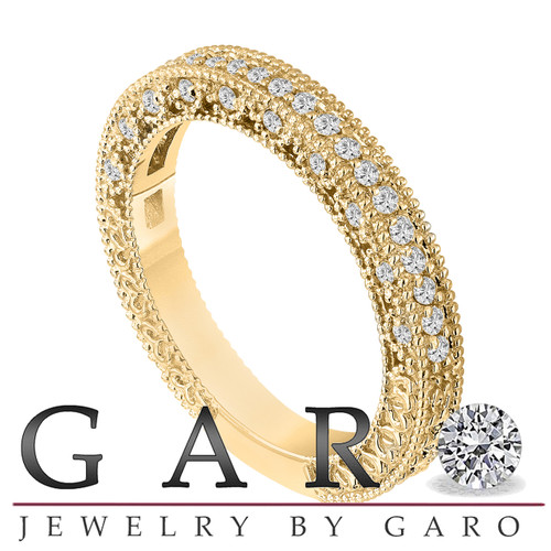 Diamond Wedding Band, 0.38 Carat Half Eternity Anniversary ...