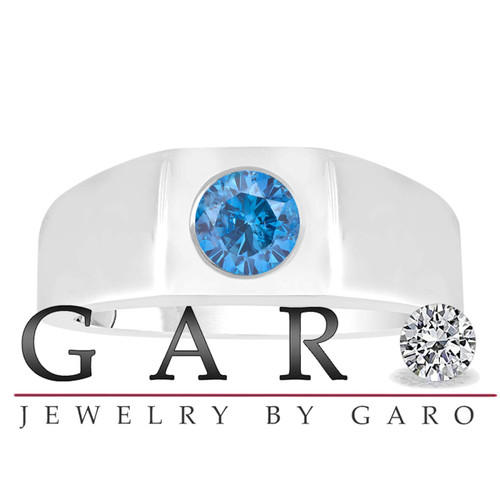 14K Mens Blue Sapphire White Gold Diamond Ring, 8.5g at Rs 180000 in  Ahmedabad