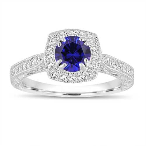 Antique Sapphire and Diamond Ring in 18kt Yellow Gold Setting – Andria  Barboné Jewelry