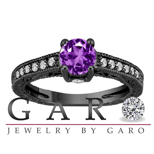 Unique Purple Ring With Diamond | Jewelry by Johan - Jewelry by Johan