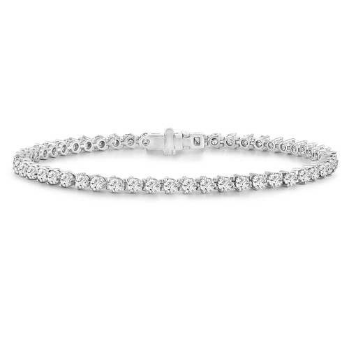 3.60 Carat Diamonds Tennis Bracelet 3 Prong Martini Bracelet 14k White ...