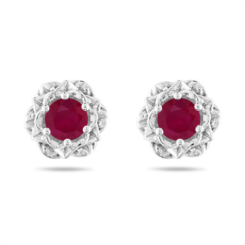 Flipkart.com - Buy RATAN BAZAAR Pure Silver Ruby Stone Earrings for Girls  and Women Ruby Silver Stud Earring Online at Best Prices in India