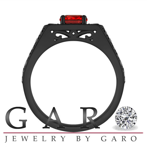 Men's 2.81 Carat Red Diamond Wedding Ring