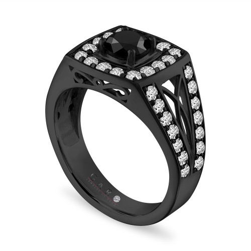 Buy 14k Gold Square Signet Ring, Black Diamonds Signet Ring, Men's Black  Cushion Shape Ring, Statement Gold Signet Diamond Ring, Man Signet Ring  Online in India - Etsy