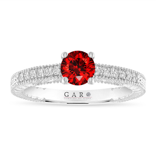 Channel Set Artful Ruby Diamond Engagement Ring – Kirk Kara