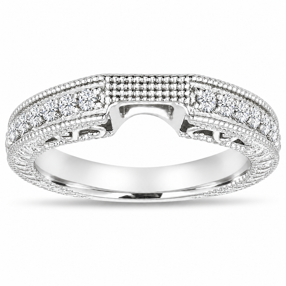 Unique Wedding & Anniversary Diamond Curve Band 14K White Gold, Rose Gold Or Yellow Gold 0.21 Carat Certified Handmade 