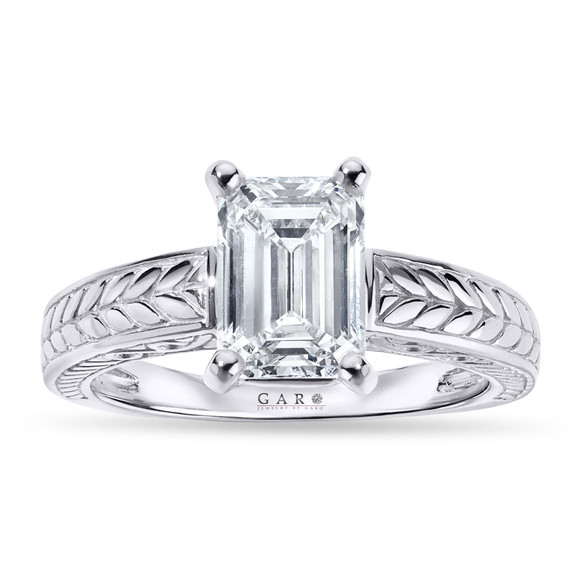 2.00 Carat Emerald Cut Lab Grown Diamond Solitaire Engagement Ring IGI Certified 14K White Gold Handmade 2.00 Carat Emerald Cut Lab Grown Diamond Solitaire Engagement Ring IGI Certified 14K White Gold Handmade