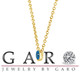 Blue Diamond By The Yard Solitaire Pendant Necklace Low Bezel Set 0.25 Carat 14K Yellow or White Gold Certified Handmade 