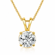 Natural Diamond Solitaire Pendant Necklace 0.50 Carat GIA Certified 14K White Gold, Yellow Gold Or Rose Gold Unique Handmade