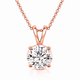 Natural Diamond Solitaire Pendant Necklace 0.50 Carat GIA Certified 14K White Gold, Yellow Gold Or Rose Gold Unique Handmade