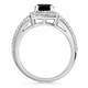 Black Diamond Halo Engagement Ring 1.41 Carat 14K White Gold, Yellow Gold Or Rose Gold Unique Certified Handmade