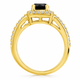 Black Diamond Halo Engagement Ring 1.41 Carat 14K White Gold, Yellow Gold Or Rose Gold Unique Certified Handmade