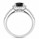 Black Diamond Halo Engagement Ring 1.41 Carat 14K White Gold Or Yellow Gold Certified Handmade 