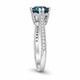 Blue Diamond Engagement Ring 1.83 Carat 14K White Gold Unique Certified  Handmade
