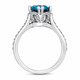 Blue Diamond Engagement Ring 1.83 Carat 14K White Gold Unique Certified  Handmade
