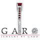 Garnet Engagement Ring 14K White Gold 0.65 Carat Certified Birthstone Vintage Antique Style Engraved Handmade