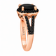 Black Diamond Halo Engagement Ring 4.78 Carat 14K Rose Gold Certified Handmade