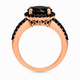 Black Diamond Halo Engagement Ring 4.78 Carat 14K Rose Gold Certified Handmade