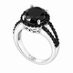 4.78 Carat Black Diamond Halo Engagement Ring 14K White Gold Or Yellow Gold Certified Handmade
