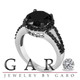 Huge Fancy Black Diamond Engagement Ring 14K White Gold 4.78 Carat Halo Handmade Pave Set Certified