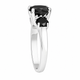 Platinum Black Diamond Three-Stone Engagement Ring 2.90 Carat Unique Certified Handmade