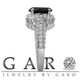 5.44 Carat Black Diamond Engagement Ring 14K White Gold Unique Certified Handmade 