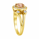 Natural Champagne Diamond Halo Engagement Ring 14K Yellow Gold 1.03 Carat Unique Certified Handmade