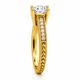 Natural Diamond Engagement Ring 0.64 Carat 14K White Gold Or Yellow Gold Unique GIA Certified Handmade